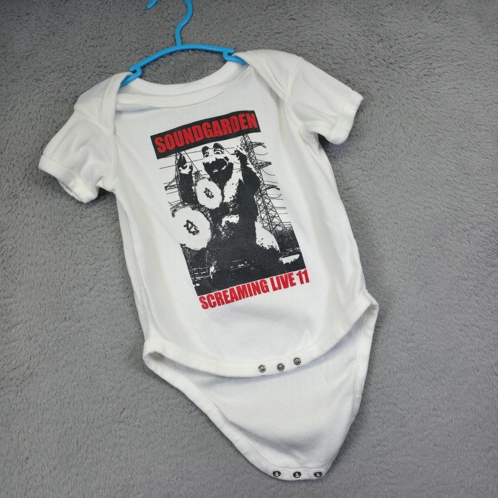 Soundgarden One Piece Outfit Toddlers 24 Months White Screaming Live 11 Band Tee